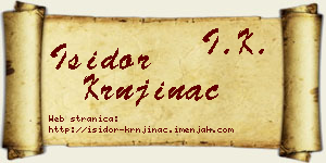 Isidor Krnjinac vizit kartica